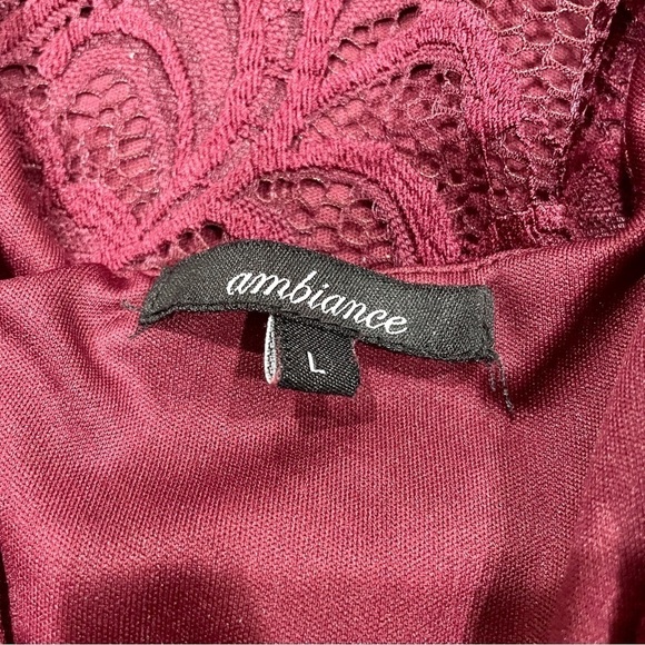 Ambiance Dark Red Lace Dress - Picture 6 of 8